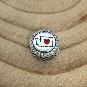 Pandora Washington Map Exclusive Dangle Charm, S925 Silver Jewelry